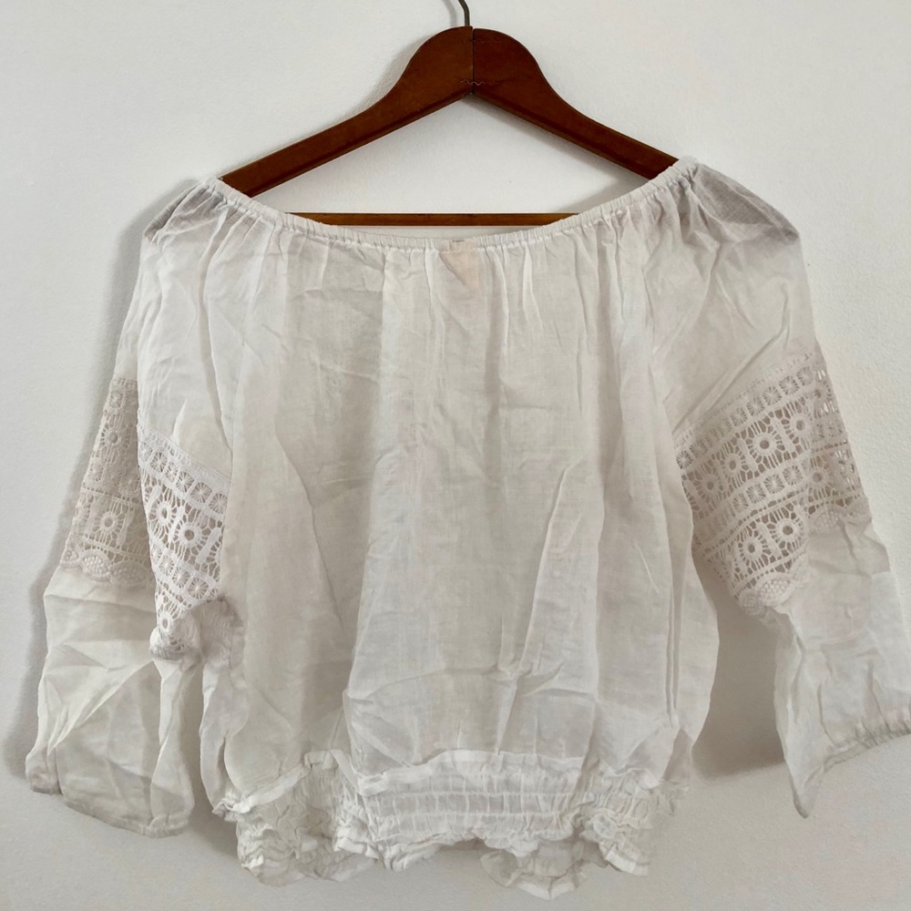 BOHO WHITE TOP - Picture 3 of 4